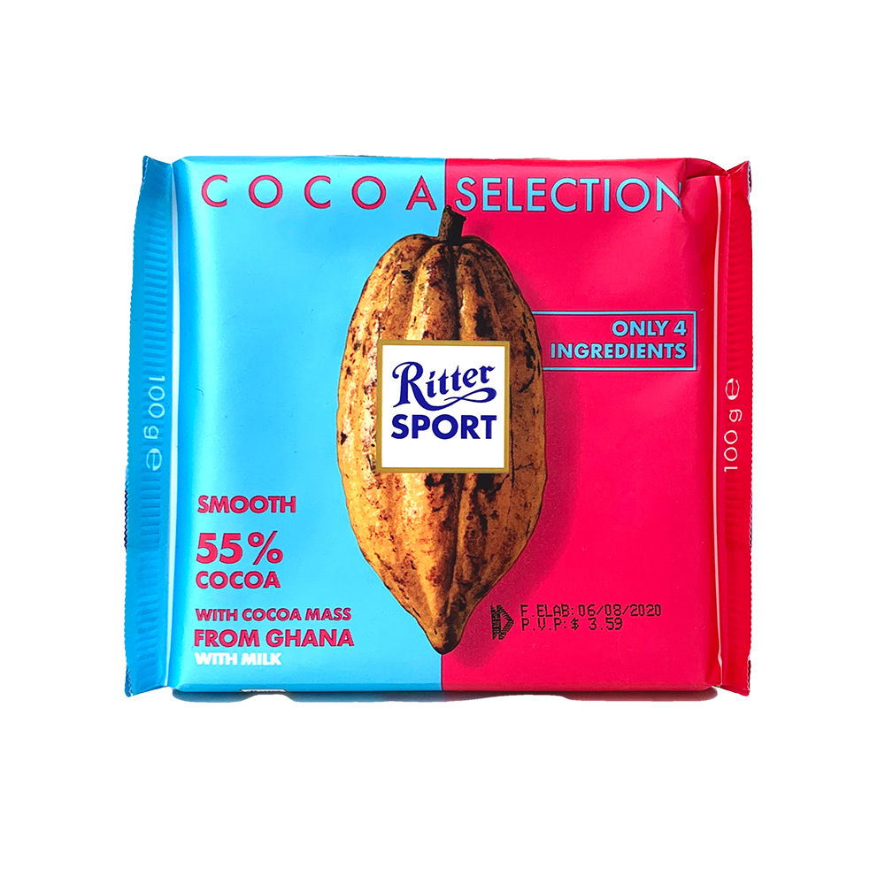 RITTER SPORT CHOCOLATE 55% COCOA 100G