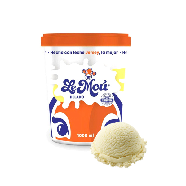 LE MOU HELADO DE VAINILLA 1000 ML.